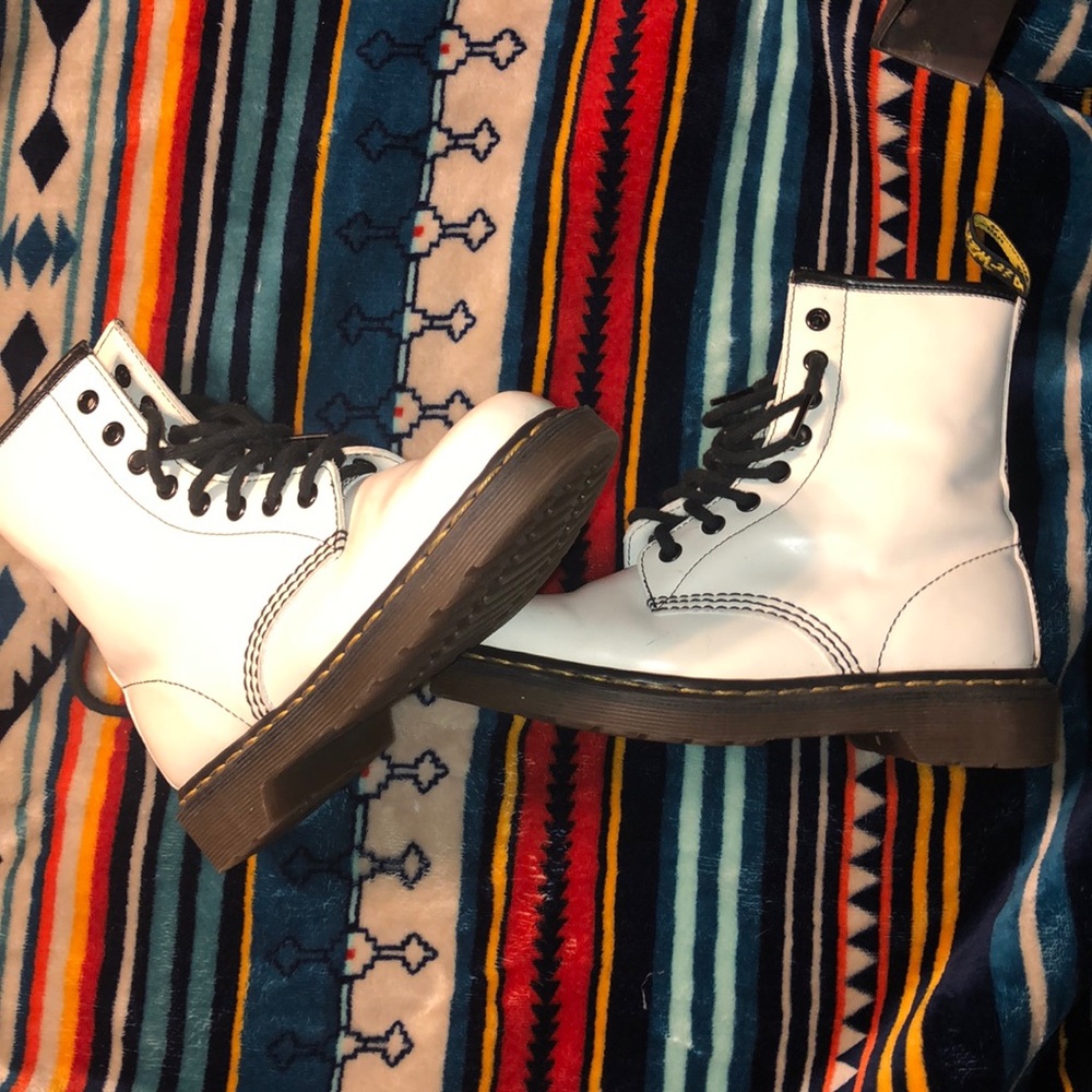 White Dr. Marten combat boots *discontinued*